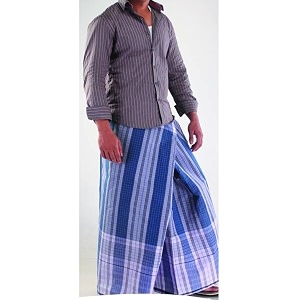 multi color cotton checkered mans cotton stitched lungi size 2 mtr
