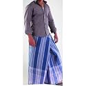 Multi Color Cotton Checkered Mans Cotton Stitched Lungi size 2 mtr