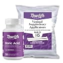 NewLife Naturals Boric Acid Vaginal Suppositories 600mg (30 Pack) with 16 Applicators - for pH Balance, Feminine Health and Intimate Wellness - Made in USA