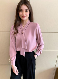 NewlookAs Formal Striped Women Pink Top