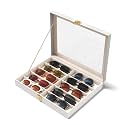 NEWLOOP 10/30 Slots Sunglass Organizer for Multiple Pairs of Eyeglass See-through Display Case Storage Box for Women Men