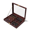 NEWLOOP 10/30 Slots Sunglass Organizer for Multiple Pairs of Eyeglass See-through Display Case Storage Box for Women Men