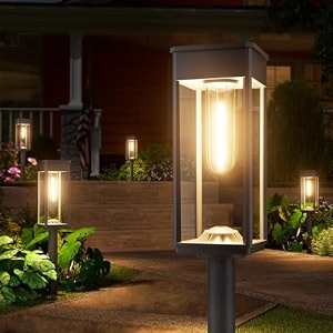 newmessi plastic bright solar pathway lights outdoor 6 pack ip65 waterproof solar garden lights for outside lighting yard path lawn walkway driveway landscape warm white