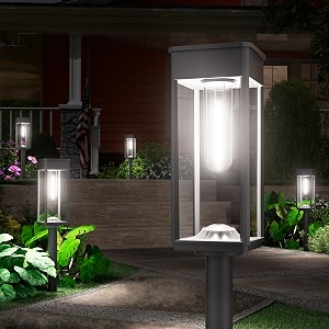 newmessi solar pathway lights outdoor ip65 waterproof solar garden lights for outside lighting yard path lawn walkway driveway landscape square cool white 4 pack