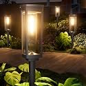 NEWMESSI Solar Pathway Lights Outdoor, IP65 Waterproof Solar Garden Lights for Outside Lighting, Yard Path Lawn Walkway Driveway Landscape (Round Warm White, 8 Pack)