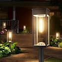 NEWMESSI Solar Pathway Lights Outdoor, IP65 Waterproof Solar Garden Lights for Outside Lighting, Yard Path Lawn Walkway Driveway Landscape (Square Warm White, 4 Pack)