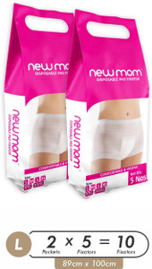 newmom disposable pad fixator-large-for hip circumference of 89 cm - 100 cm pantyliner pack of 10