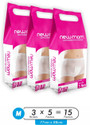Newmom Disposable Pad Fixator-Value Pack-Pack of 5 X 3-15 Nos (Medium) Pantyliner (Pack of 15)