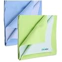 Newnik Cozymat Quick Oeko Tex Approved Dry Sheet/Bed Protector for New Born, Toilet Training Toddler, Old Age & new Moms (Medium (70cm x 100cm), SkyBlue + Lemon Green)