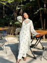 newshreehari Embroidered Kurta TrouserPant Dupatta Set