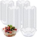 Newtay 100pcs 6oz Small Plastic Dessert Cups Ice Cream Bowl Reusable, Clear