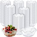 Newtay 150pcs 6oz Small Plastic Dessert Cups Ice Cream Bowl Reusable, Clear