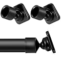 Newtay 2 Sets Angled Shower Rod Mount for Sloped Walls, 25 mm, Black