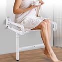 NEWTRY 21” Folding Shower Seat Wall Mounted(Fixed Height), 660lb