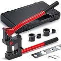 NEWTRY Metal Stud Punch Set with 7/8" 1-1/8" 1-11/32" Dies 20GA Punch