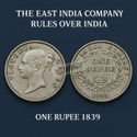 newway 1 Rs. 1839 Victoria Queen British India Silverplated Rare Fancy Medieval Coin Collection (1 Coins)