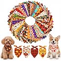 Newwiee 200 Pcs Fall Dogs Bandanas Bulk for Dogs, L, 25 x 17 Inch