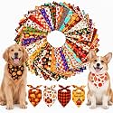 Newwiee 200 Pcs Fall Dogs Bandanas Bulk for Dogs, XL, 31.5 x 21.65 Inch