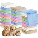 Newwiee 24 Pcs Guinea Pig Blankets Fleece Mats, 18 x 24 Inch, Multicolor