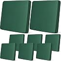 Newwiee 8 Pcs Patio Outdoor Cushion Covers,Solid,Dark Green