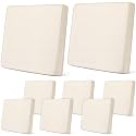 Newwiee 8 Pcs Patio Outdoor Cushion Covers,Solid,Light Beige