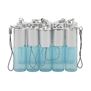 10pcsset glass roll-on bottles with opener 5ml 16oz pearly blue roller bottles rolling bottles vials for essential oil fragrance perfume aromatherapy lip balms