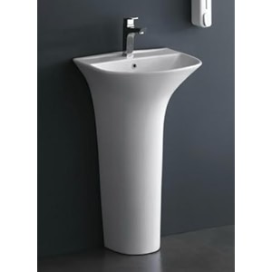 nexa bathware ceramic designer primium one piece pedestal wash basin free standing impoarted ceramic wash basin 19 x 17 x 34 inch tissot
