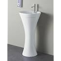 Ceramic Designer Primium One Piece Pedestal Wash Basin Free Standing Impoarted Ceramic Wash Basin (17 X 17 X 33 INCH))