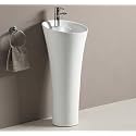 Ceramic Designer Primium One Piece Pedestal Wash Basin Free Standing Impoarted Ceramic Wash Basin (15 X 15 X 34 INCH) belmone