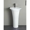 Ceramic Designer Primium One Piece Pedestal Wash Basin Free Standing Impoarted Ceramic Wash Basin (18 X 15 X 33 INCH)