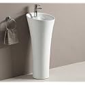 Ceramic Designer Primium One Piece Pedestal Wash Basin Free Standing Impoarted Ceramic Wash Basin (15 X 15 X 34 INCH) belmone