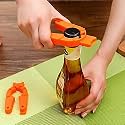 Can Opener and Cutter - 3 in-1 Jar Can Opener, Tin Opener, Bottle Opener - Anti-Slip Convenience Manual Jar Opener (1pc, Multicolor, Medium)