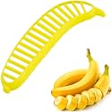 Multifunction Banana Slicer - 1 Pcs Plastic Perfect Handle Banana Slicer, Kitchen Tools for Fruit Salad, Banana Fruit Slicer Chopper, Vegetable Salad, Cucumber, Sausage, Strawberry, Grapes