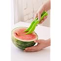 Plastic Multicolour Watermelon Cutter Slicer- Fruit Cutter Combo Watermelon Slicer Scoop with Deluxe Slicer Corer Cutter Server Tongs Rubber Grip Watermelon Dig Corer Cutter Kitchen Tools