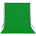 4FTX8FT Wrinkle-Free Green Backdrop for Photography, Video Production, YouTube Videos, Birthday Party, Wedding, Product Photography, Gaming