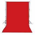8FTX10FT Wrinkle-Free Red Backdrop for Photography, Video Production, YouTube Videos, Birthday Party, Wedding, Product Photography, Gaming