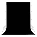 8FTX14FT Wrinkle-Free Black Backdrop for Photography, Video Production, YouTube Videos, Birthday Party, Wedding, Product Photography, Gaming