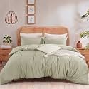 NEXHOME PRO Duvet Cover Oversized Queen Size, 3 Pieces Cotton Bedding Set
