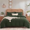 NEXHOME PRO Duvet Cover Queen Size, 3 Pieces Cotton Bedding Cover Set