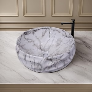 nexis designer ceramic wash basin for bathroom  over counter bathroom basin  counter top bathroom sink  wash basin for restaurant hotel off white amp grey art wash basin 16 x 13 x 6 inch