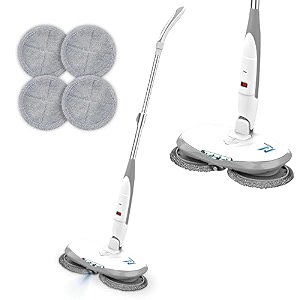 nexlev replacement mop pads set of 2  compatible with nexlev cordless spin mop spm-01  soft microfiber cleaning pads  washable amp reusable  for all floor types  easy to attach amp remove