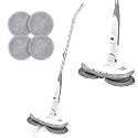 NexLev Replacement Mop Pads (Set of 2) | Compatible with NexLev Cordless Spin Mop SPM-01 | Soft Microfiber Cleaning Pads | Washable &amp; Reusable | For All Floor Types | Easy to Attach &amp; Remove