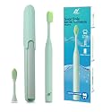 NexLev Smart Electric Toothbrush for Adults |2-Min Timer with Quadpacer |2 Replaceable Heads | AAA Battery |3 Modes (Daily, Normal &amp; Sesitive) |Upto 60 Days | Travel Case | Soft Bristles |ET-02 Green
