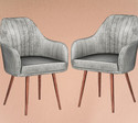 NEXON Solid Wood Living Room Chair (Finish Color - Grey, DIY(Do-It-Yourself))
