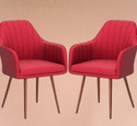 NEXON Solid Wood Living Room Chair (Finish Color - Red, DIY(Do-It-Yourself))