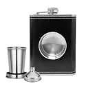 HP-1128 Leak Proof Stainless Steel 8 OZ Liquor Storage Pocket Hip Flask with Stainless Steel Funnel