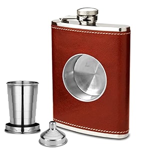 hp-1129 leak proof stainless steel 8 oz liquor storage pocket hip flask with stainless steel funnel