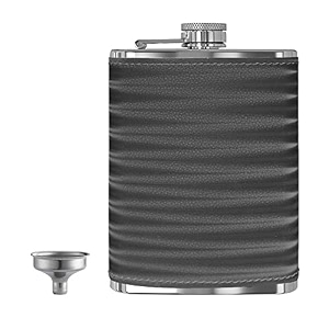 hp-3d black leak proof stainless steel 8 oz liquor storage pocket hip flask with stainless steel funnel