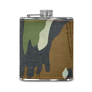 hp-jungle print leak proof stainless steel 7 oz liquor storage pocket hip flask with stainless steel funnel