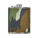 HP-Jungle Print Leak Proof Stainless Steel 7 OZ Liquor Storage Pocket Hip Flask with Stainless Steel Funnel